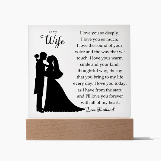 To My Wife | Square Acrylic Plaque